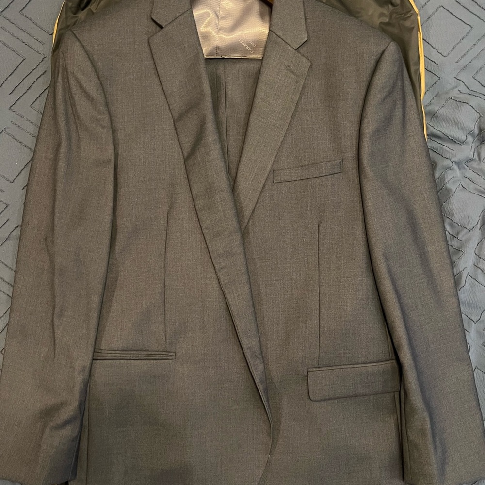Mens three piece grey suit
